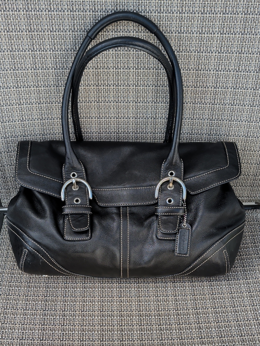Coach Soho Hamptons Flap Satchel Shoulder Bag (J05D-9636) GUC